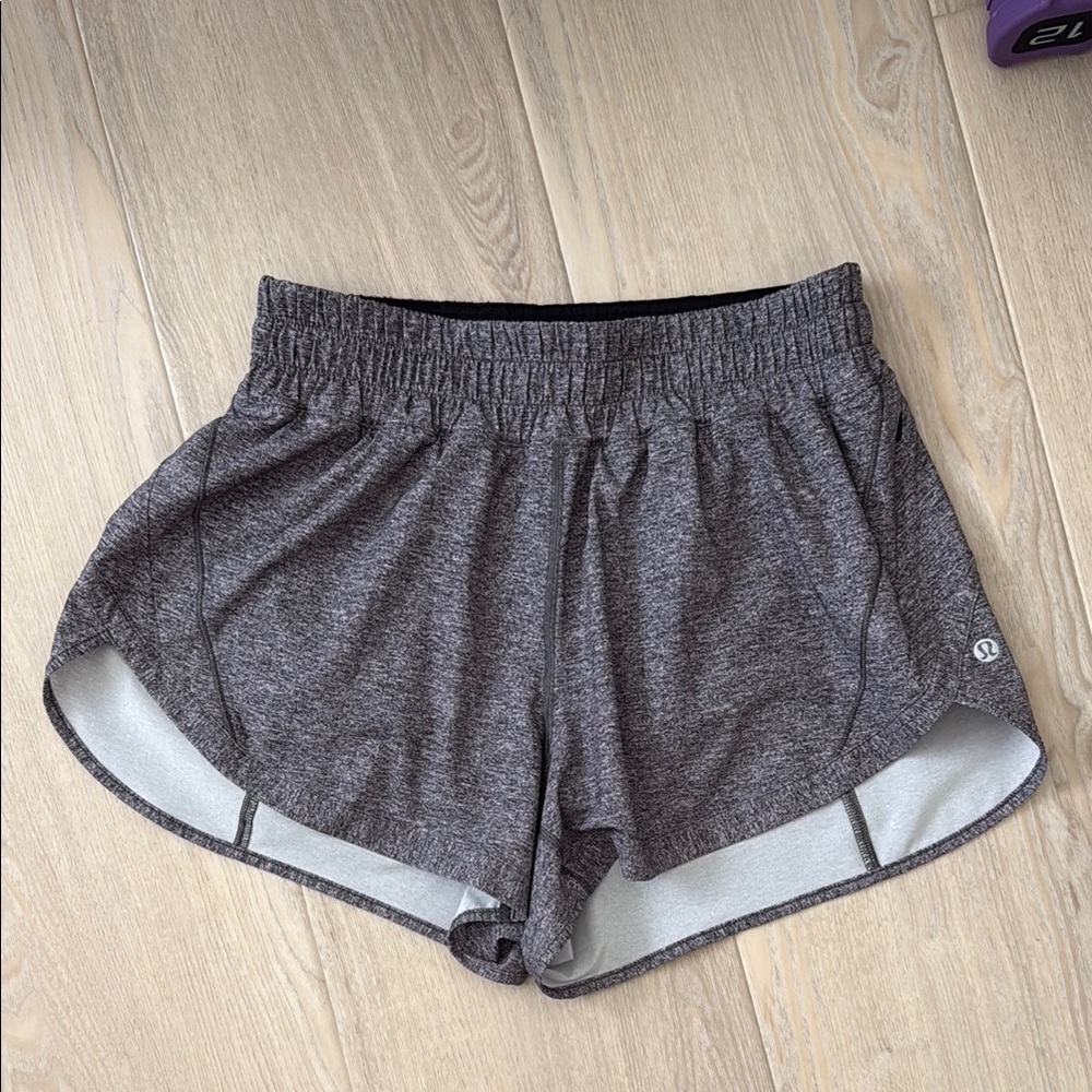 Lululemon Track That High-Rise Short 3" Lined Heather Lux Multi Black - Size 8